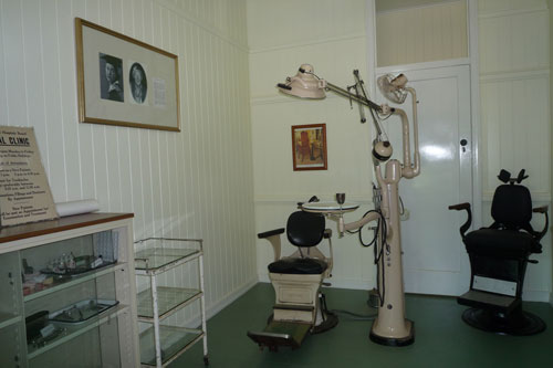 Dental equipment in the Country Hospital Museum at the Rockhampton Heritage Village 
