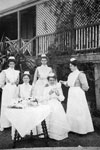 Nursing staff having afternoon tea at the Rockhampton Hospital ca. 1903