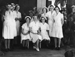 Sister Margaret Graham with staff of the Men's Medical Ward Christmas Day 1940