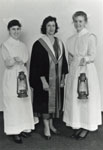 Matron Norma West with students