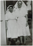 Staff Nurse Editha Haynes and Sister K. Jeffries at the Rockhampton Hospital 1940s