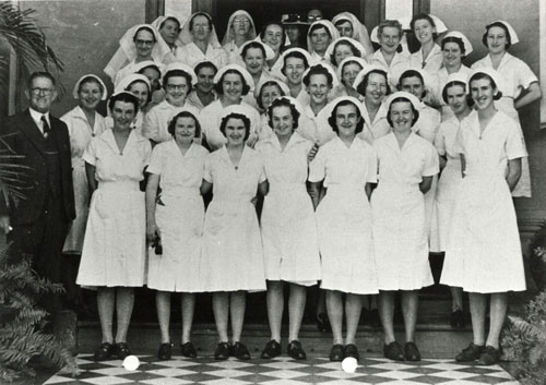 Nurses at the Rockhampton Hospital, Christmas Day 1940