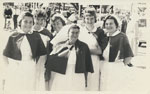 Tutor Sister Editha Haynes with nurses at the Rockhampton Show ca. 1960