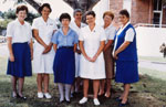 Group of senior nurses in front of the Rockhampton Hospital Nurses Quarters