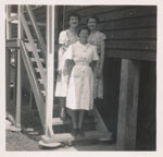 Nurses Gwen Gorman, Barbara Lees and Meg Leslie Rockhampton Hospital ca. 1954