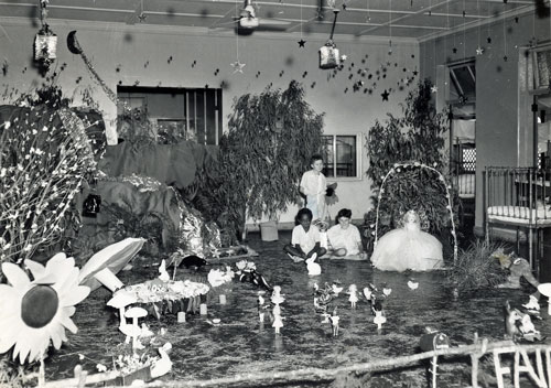 Christmas decorations in the Childrens Ward at the Rockhampton Hospital 1938