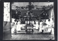 Christmas decorations in the Port Curtis and Leichhardt Districts Hospital ca. 1891