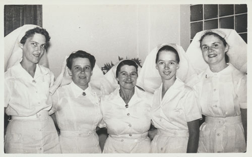 Graduating nurses with Tutor Sister Rockhampton Hospital ca. 1960
